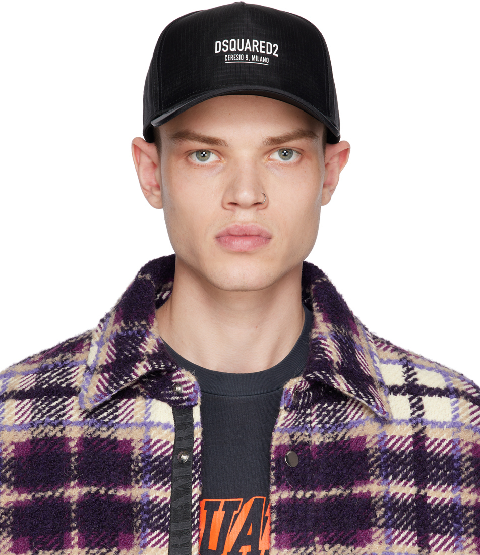 Dsquared2: Black Logo Cap | SSENSE Canada