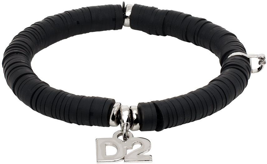 Dsquared2 Black Charm Bracelet
