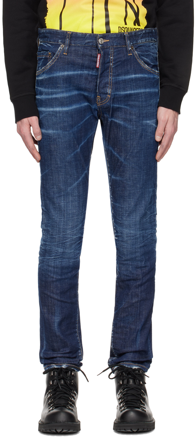Dsquared2 Blue 24seven Cool Guy Jeans In 470 Blue Navy