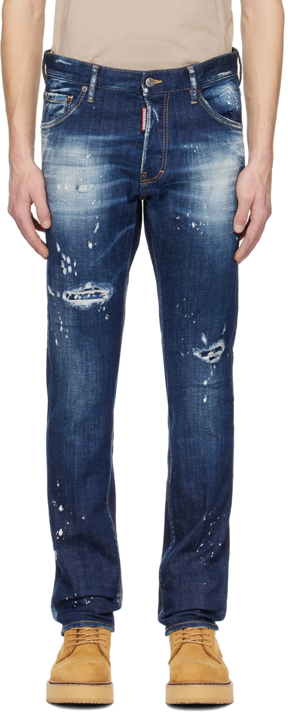 Dsquared2 Navy Cool Guy Jeans In 470 Blue Navy