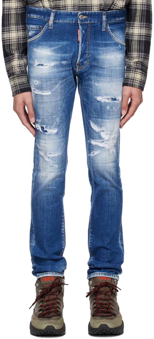 Dsquared Jean Cool Guy Bleu Effets D Lav Et Us Ssense France