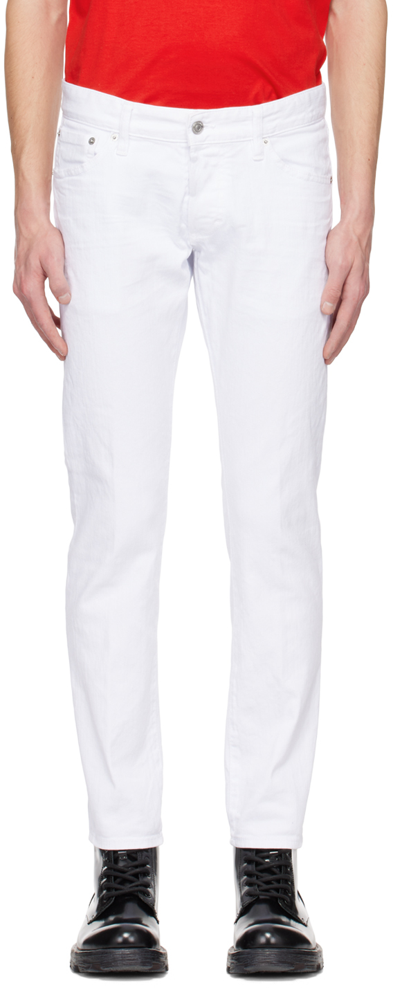 Dsquared2: White Sexy Dean Jeans | SSENSE Canada