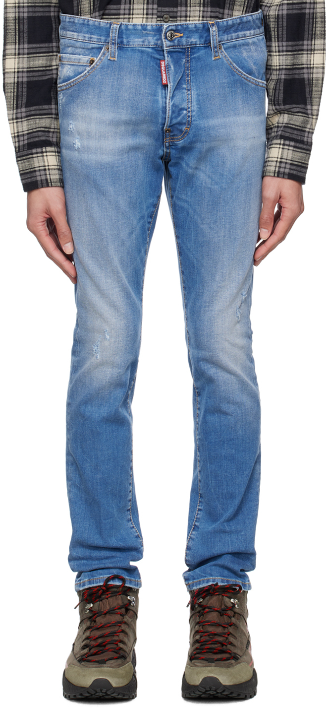 Shop Dsquared2 Blue Cool Guy Jeans In 470 Medium Blue
