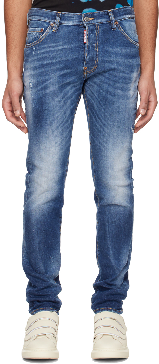 Dsquared2 Blue Cool Guy Jeans In 470 Dark Blue