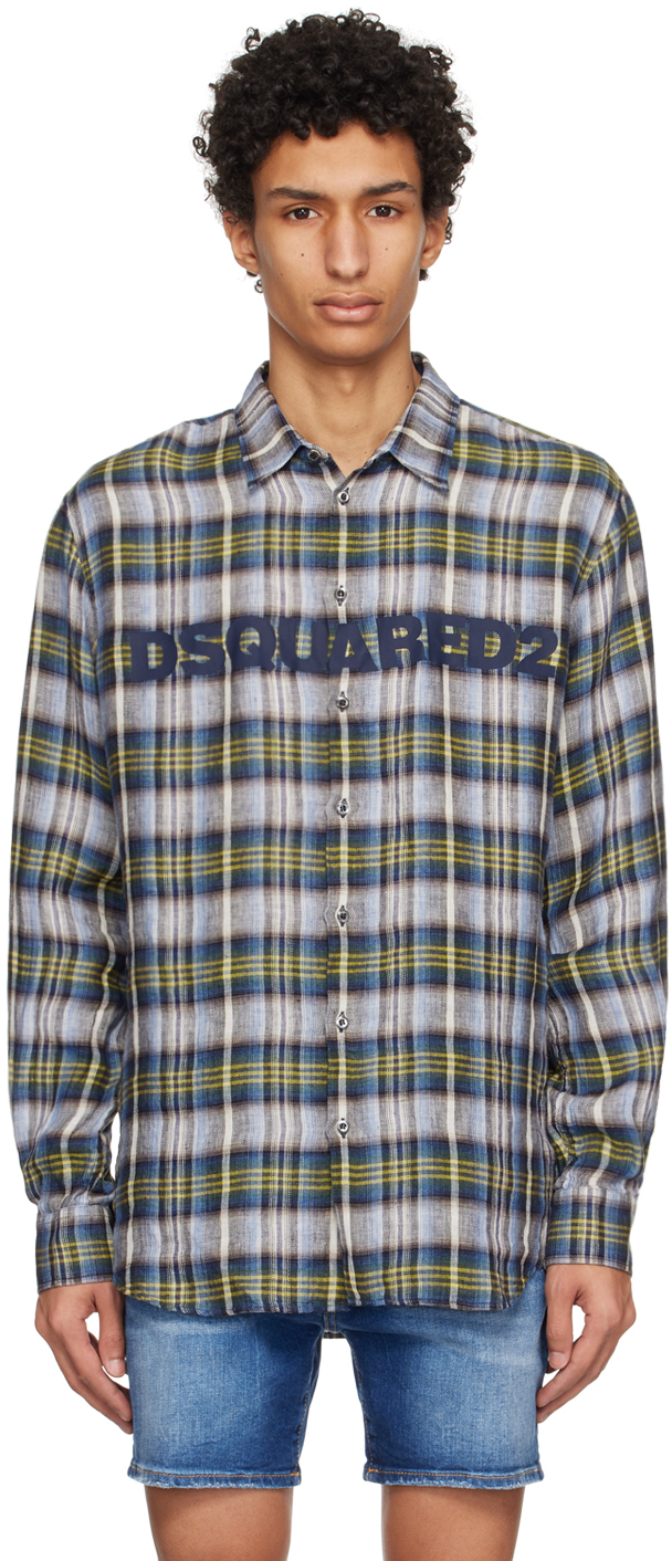 Blue Dan Shirt by Dsquared2 on Sale