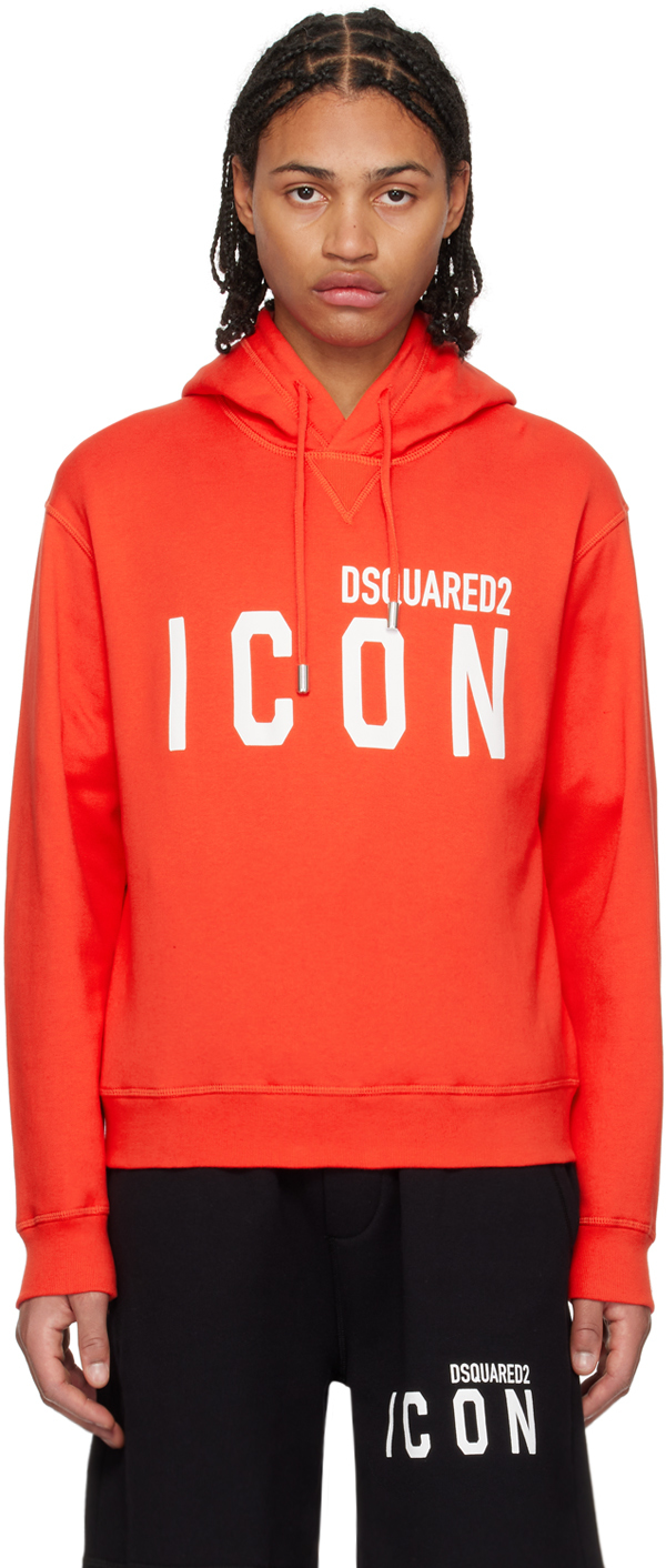 DSQUARED2 RED ICON COOL HOODIE