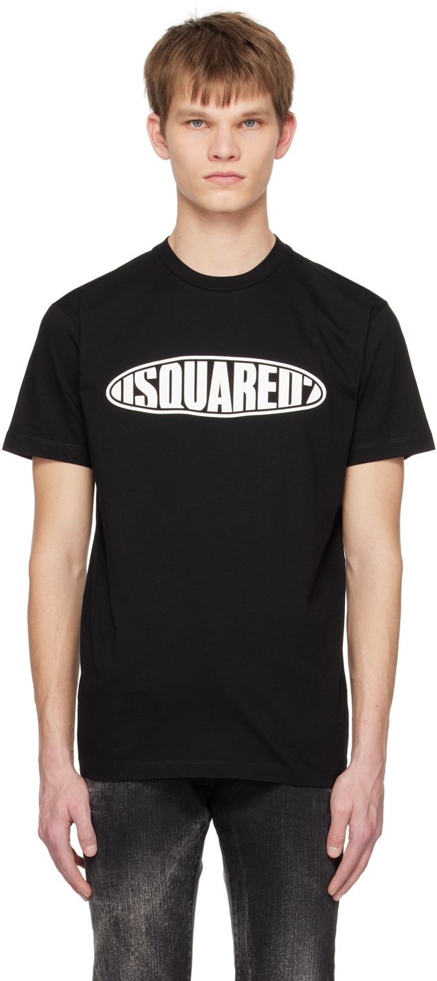 Dsquared2 D2 Surf Board Cool T-shirt In Black