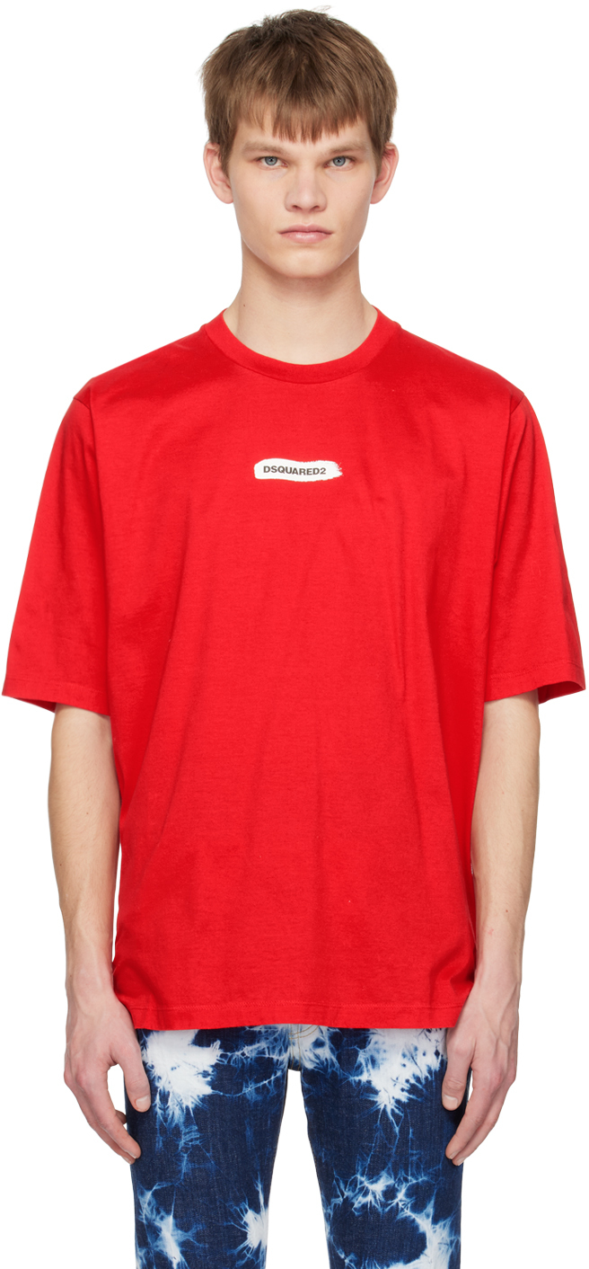 Dsquared2 D2 Front Logo Skater T-shirt In Red | ModeSens