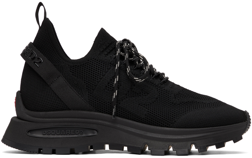 Shop Dsquared2 Black Run Ds2 Sneakers In M436 Black+black