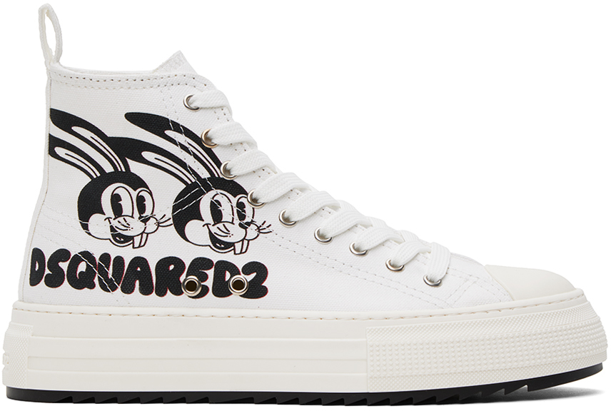 DSQUARED2 WHITE BERLIN SNEAKERS