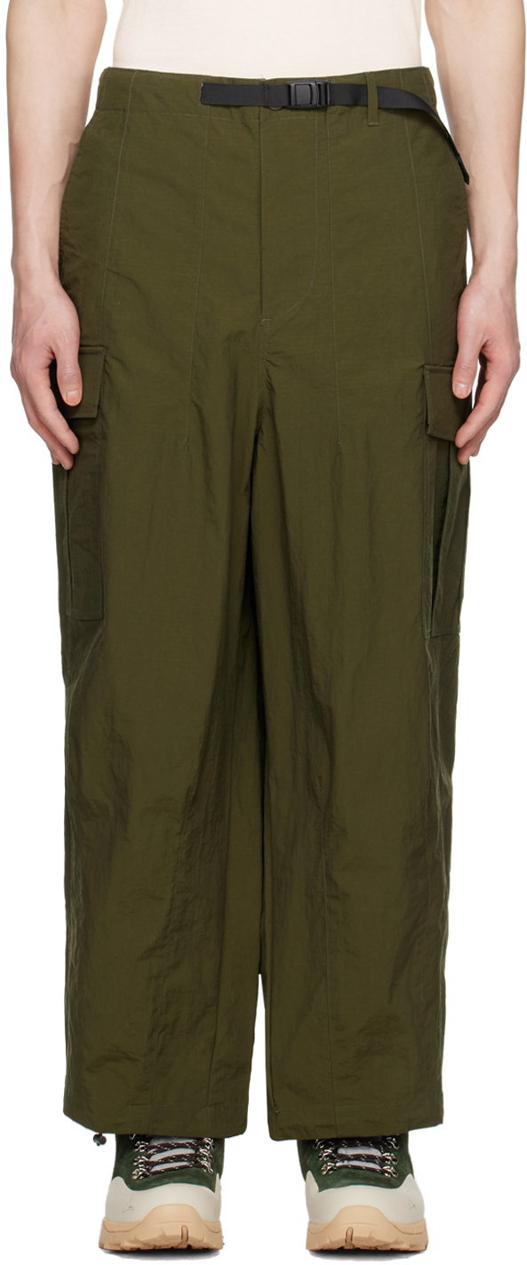 Afield Out Green Utility Cargo Trousers