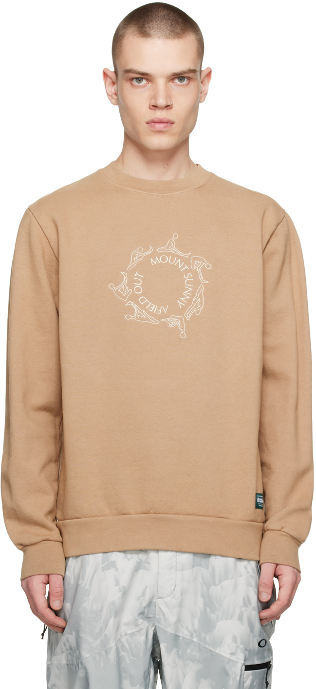 Afield Out Beige Mount Sunny Edition Embroidered Sweatshirt In Sand