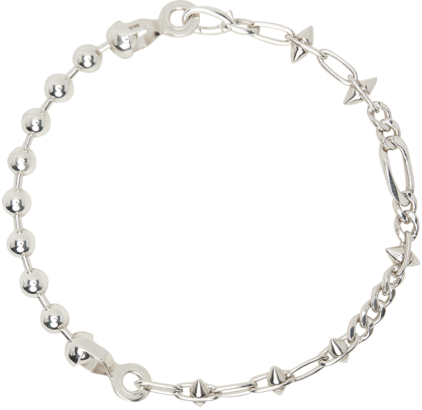 Martine Ali Ssense Exclusive Silver Mixy Spike Chain Necklace