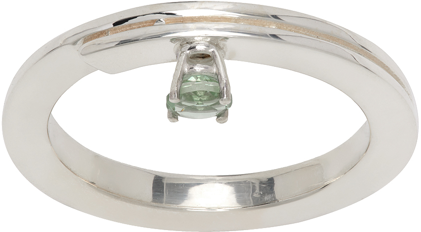 Martine Ali SSENSE Exclusive Silver Prasiolite Ring