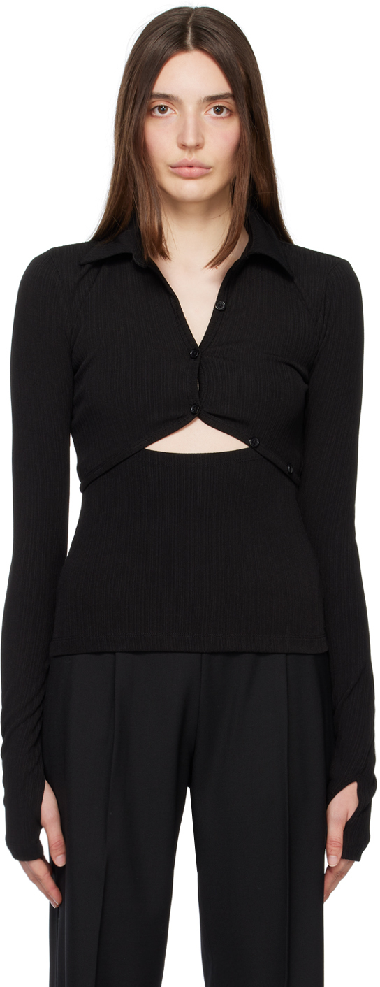 Helmut Lang: Black Cardi Shirt | SSENSE