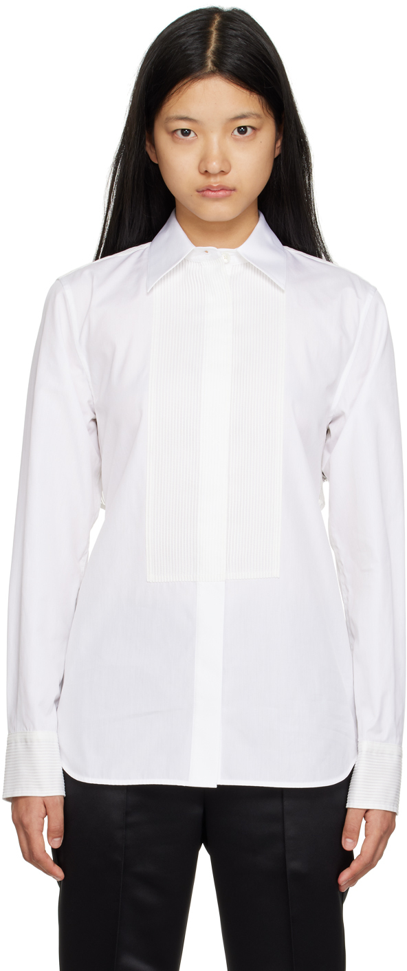 Helmut Lang Chic Tuxedo Shirt In White - 100