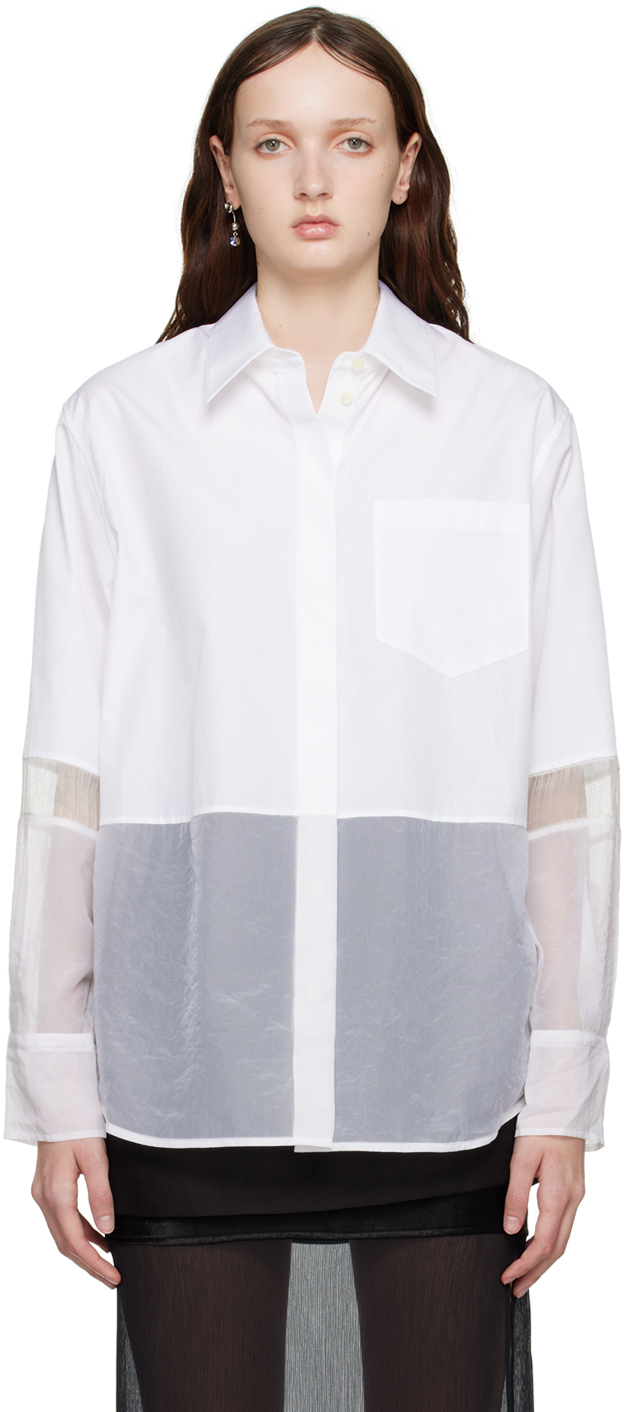 Helmut Lang: White Combo Shirt | SSENSE