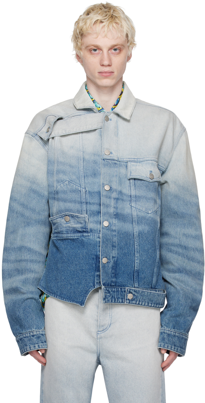 Botter Blue Upside Down Denim Jacket In Wash 1