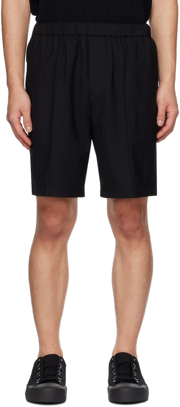 Helmut Lang Black Pinched Seam Shorts In Black - 001