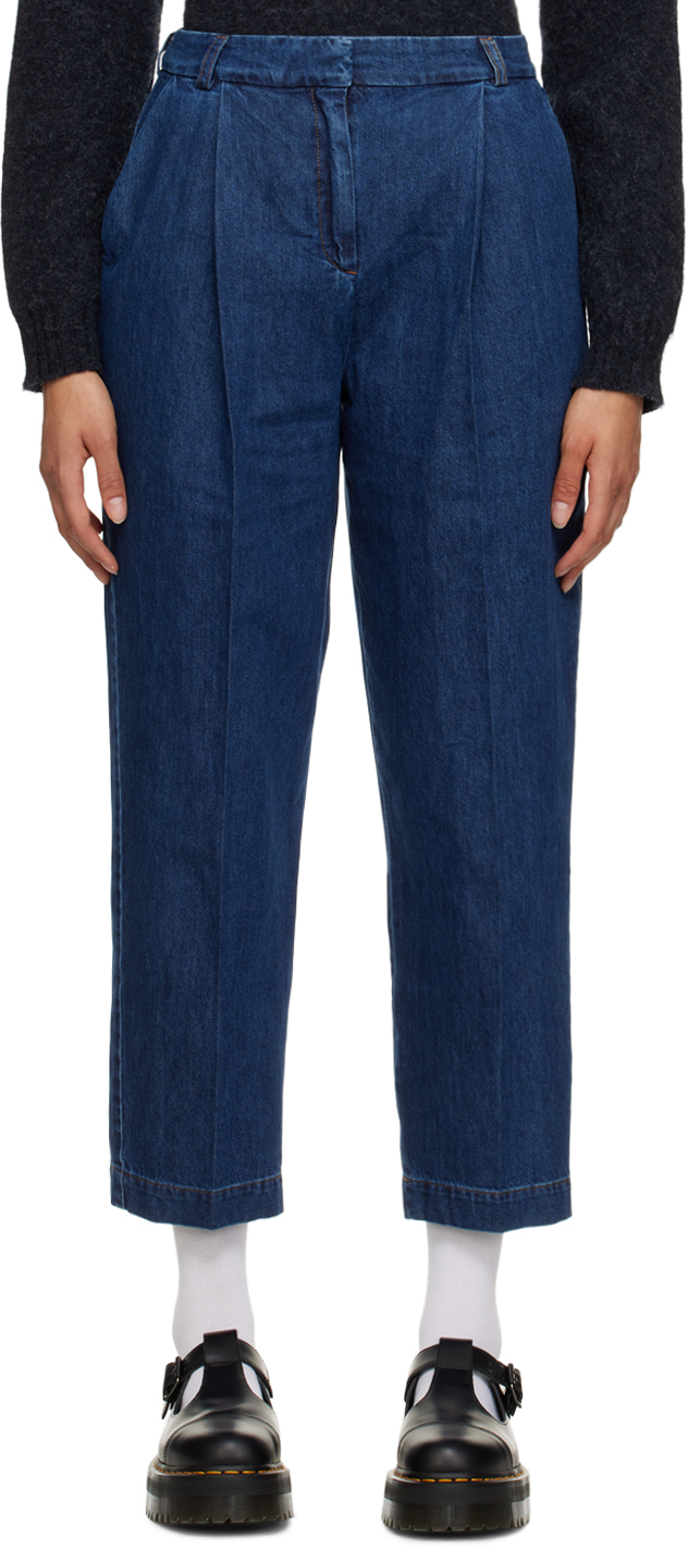 Shop Ymc You Must Create Navy Market Jeans In 40-indigo