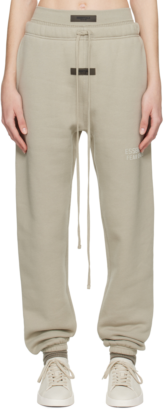 Essentials: Gray Drawstring Lounge Pants | SSENSE Canada
