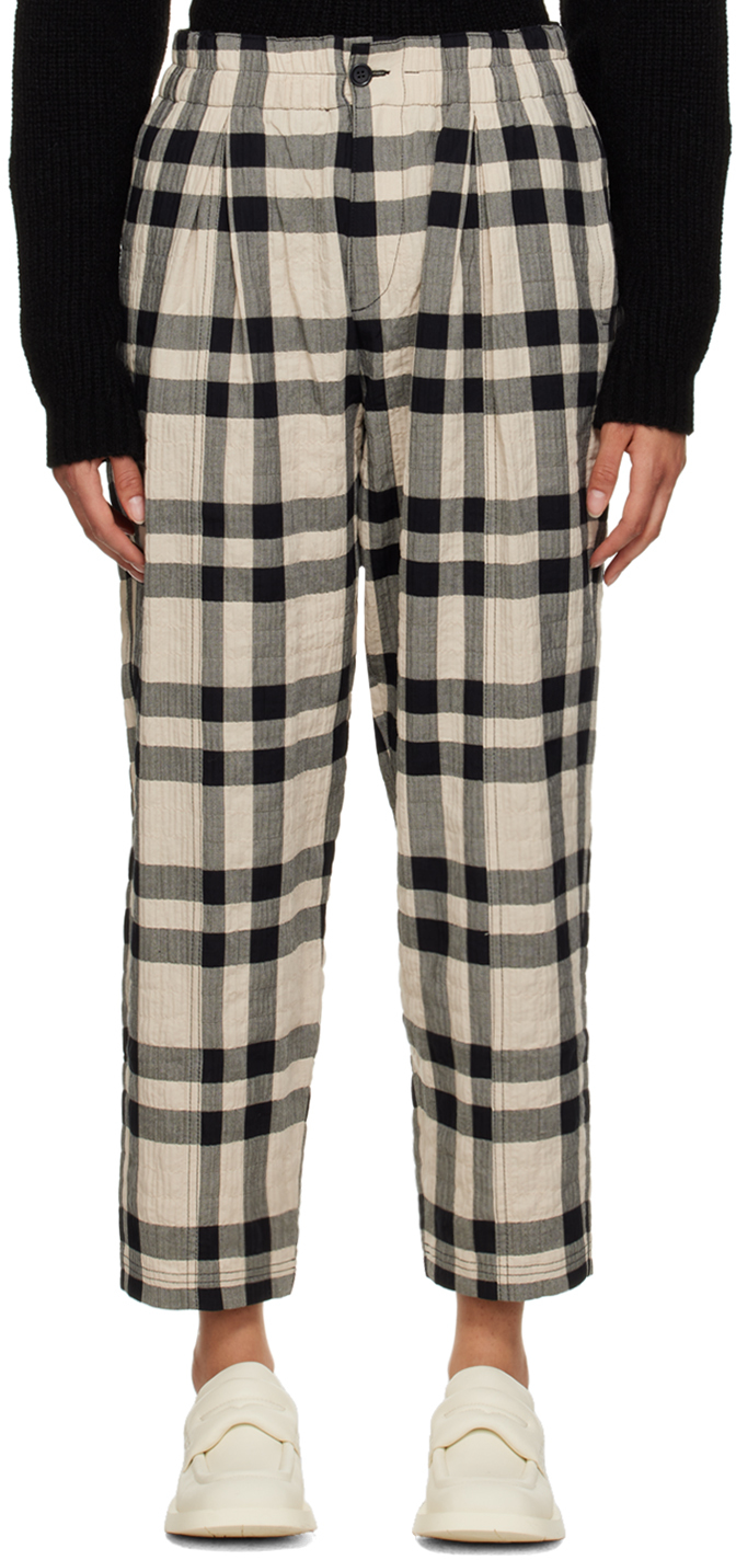 Y´s ワイズ 21AW GINGHAM CHECK MACKIN PANTS-