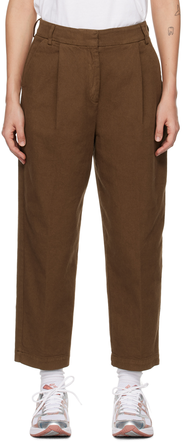 Ymc You Must Create Brown Market Trousers In 20-brown