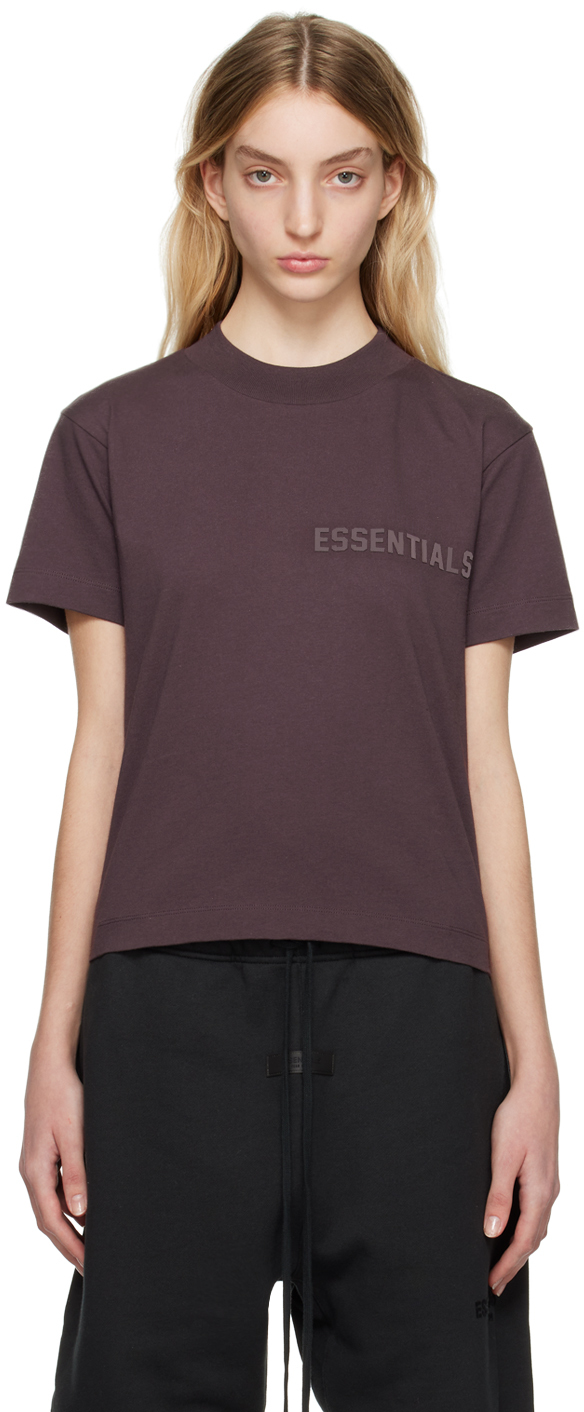 Essentials: Purple Crewneck T-Shirt | SSENSE Canada
