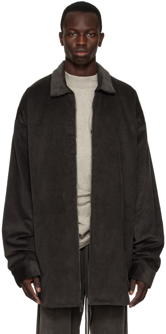 Gray Shirttail Jacket by Fear of God ESSENTIALS on Sale
