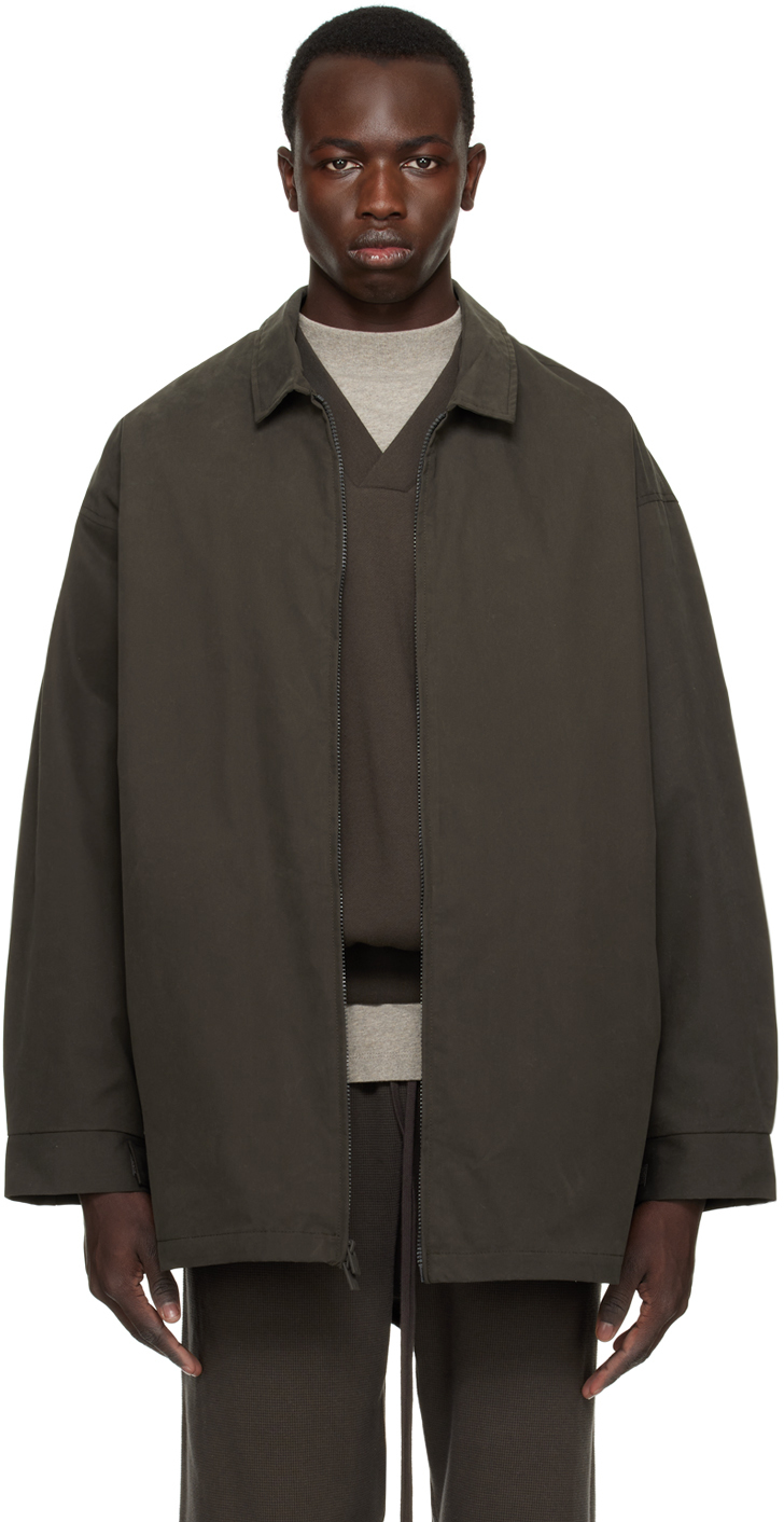Gray Zip Jacket by Fear of God ESSENTIALS on Sale