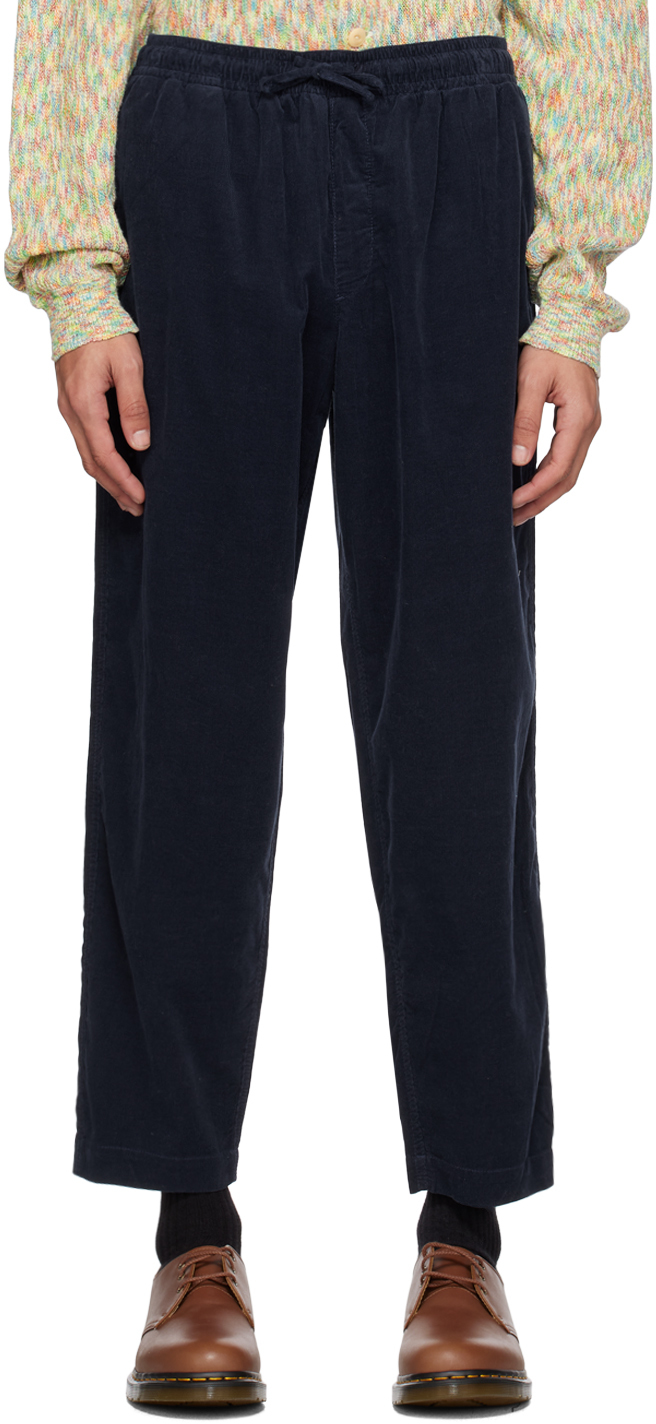 Shop Ymc You Must Create Navy Alva Trousers In 40-navy