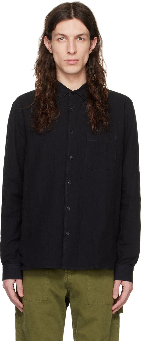 YMC: Black Dean Shirt | SSENSE Canada