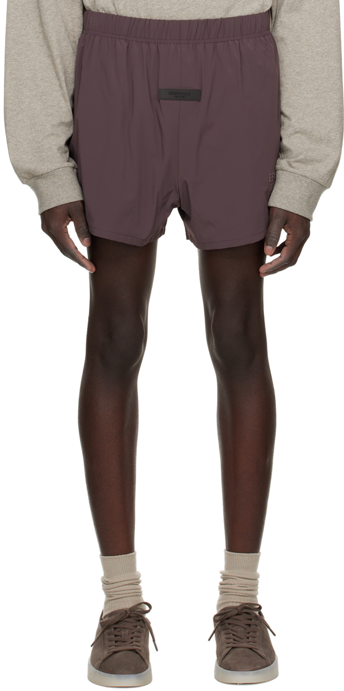 Essentials Purple Bungee Drawstring Shorts