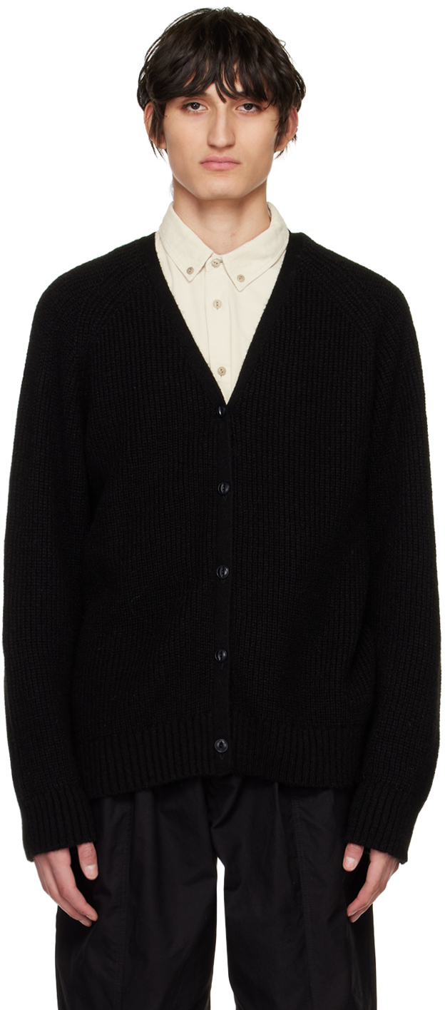 Ymc You Must Create Kurt Ribbed-knit Cardigan In Black