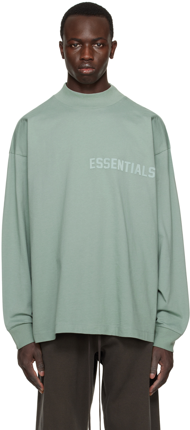 Essentials Blue Crewneck Long Sleeve T-Shirt