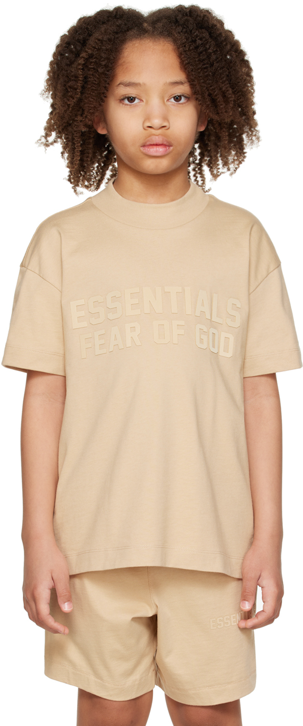 Essentials Ssense Exclusive Kids Beige T-shirt In Sand