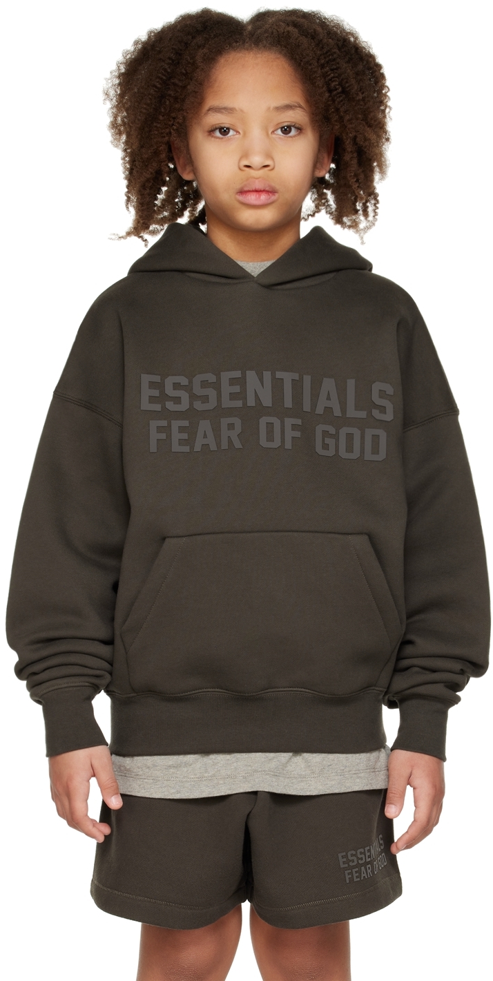 FEAR OF GOD ESSENTIALS KIDS logo-print cotton-blend Hoodie - Farfetch