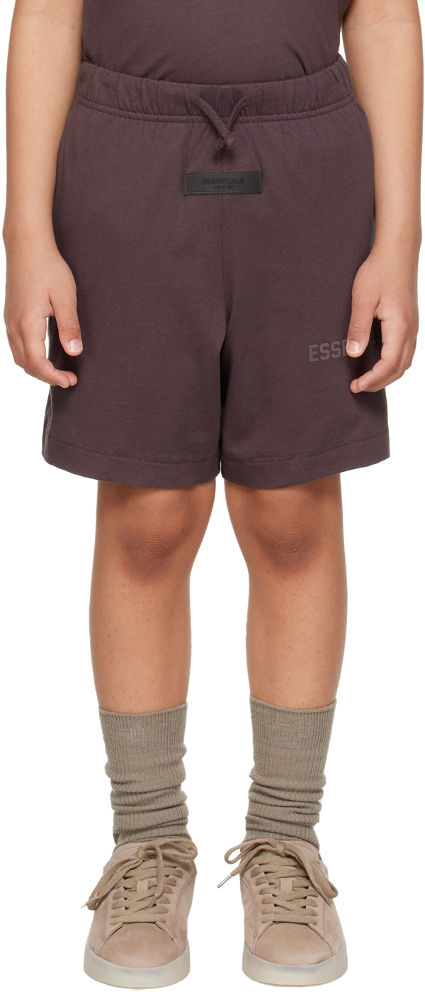 Essentials Kids Purple Patch Shorts In Plum