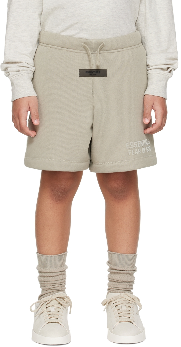 Kids Gray Drawstring Shorts by Fear of God ESSENTIALS | SSENSE