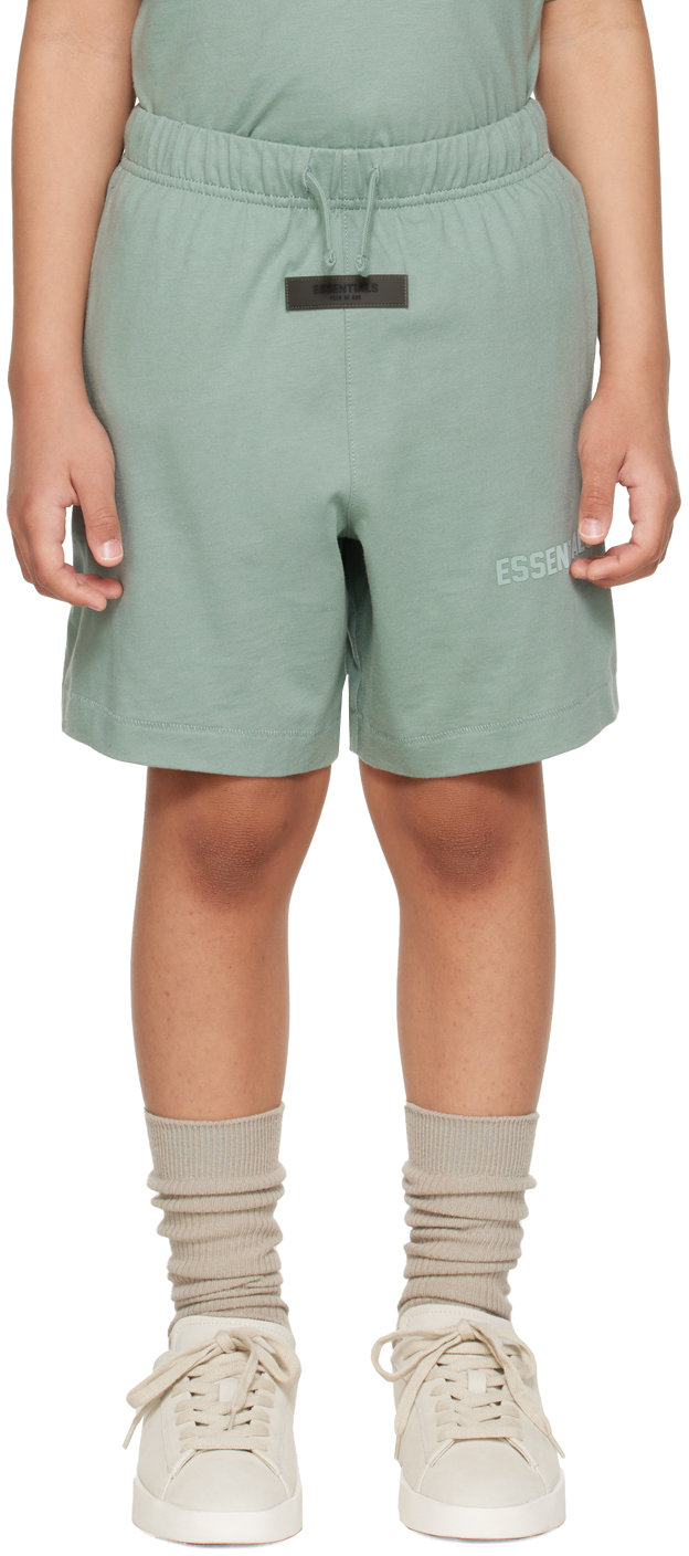 Kids Blue Patch Shorts by Fear of God ESSENTIALS | SSENSE Canada