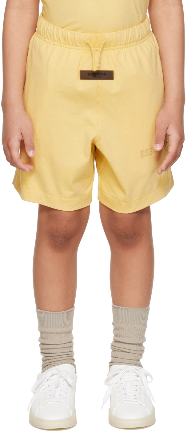 Essentials Kids Yellow Patch Shorts