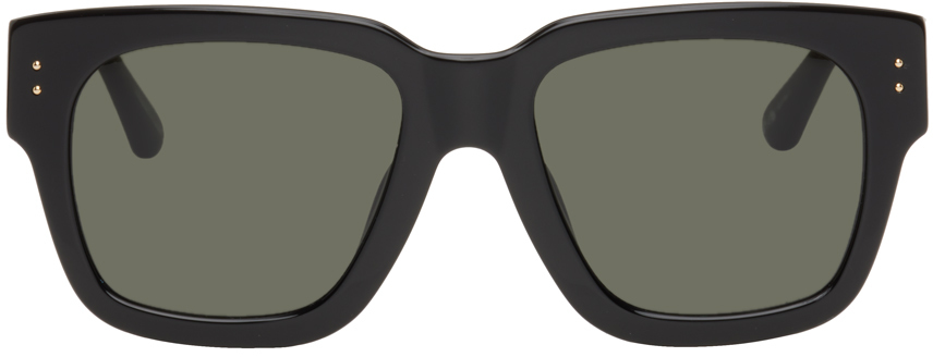 LINDA FARROW Black Amber Sunglasses