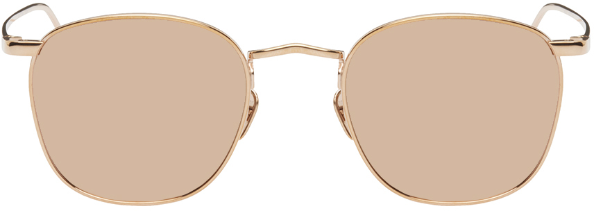 LINDA FARROW Rose Gold Simon Sunglasses