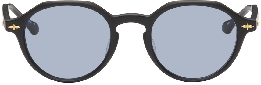 Matsuda Ssense Exclusive Black M1024 Sunglasses In Cobalt Blue