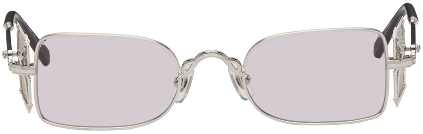 Matsuda Ssense Exclusive Silver 10611h Sunglasses In Cafe Violet