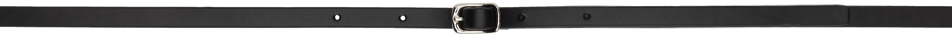 Maison Margiela Black Leather Belt In T8013 Black