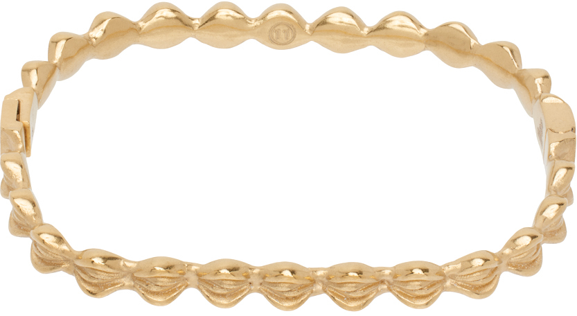 Maison Margiela Gold Timeless Bracelet In 950 Yellow Gold Plat