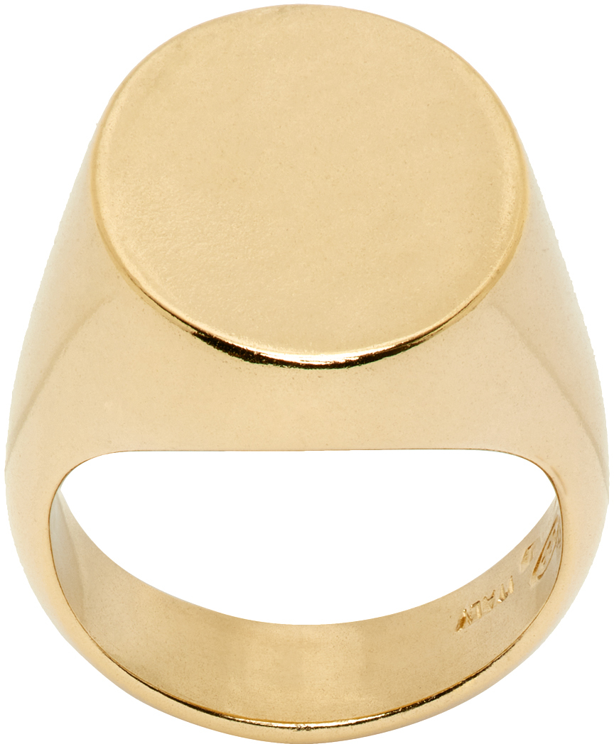 Maison Margiela: Gold Chevalier Ring | SSENSE Canada