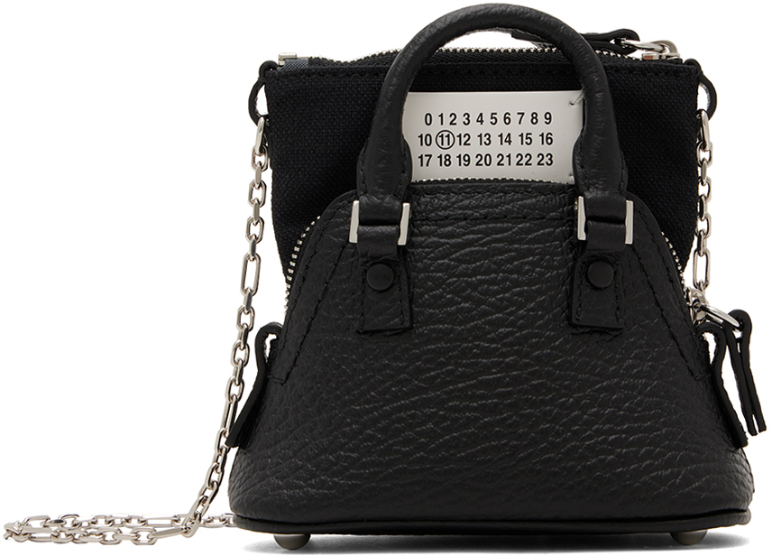 Shop Maison Margiela Black Baby 5ac Classique Bag In T8013 Black