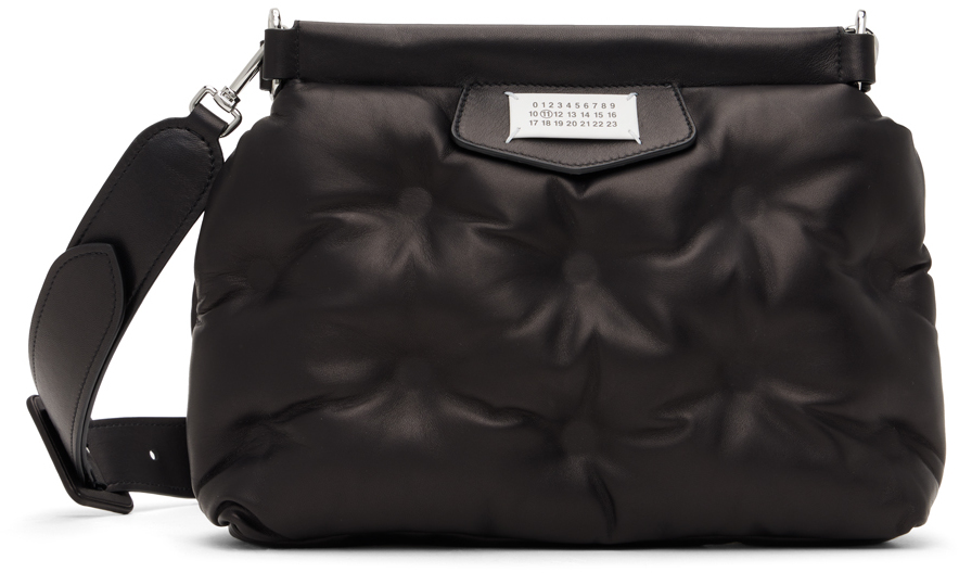 Maison Margiela Black Small Glam Slam Classique Bag In T8013 Black